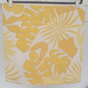 Set of 2 TOMMY BAHAMA 18" Cotton Embroidered Accent Pillow Covers Yellow/Coconut